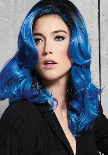 Peluca Fantasía Blue Waves
